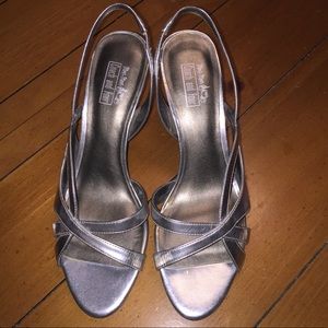 Coach & Four Silver Strap High Heel Sandal